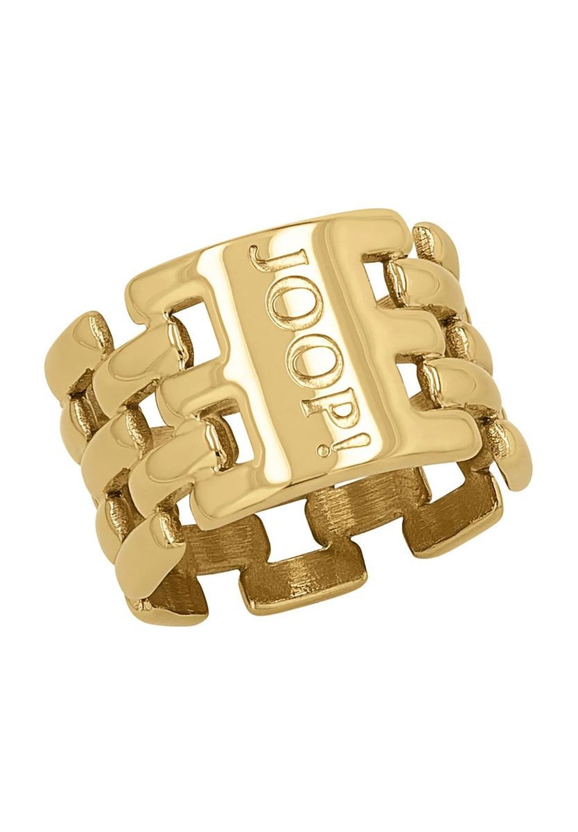 JOOP! Damen Ring, Edelstahl, GOLD, 56