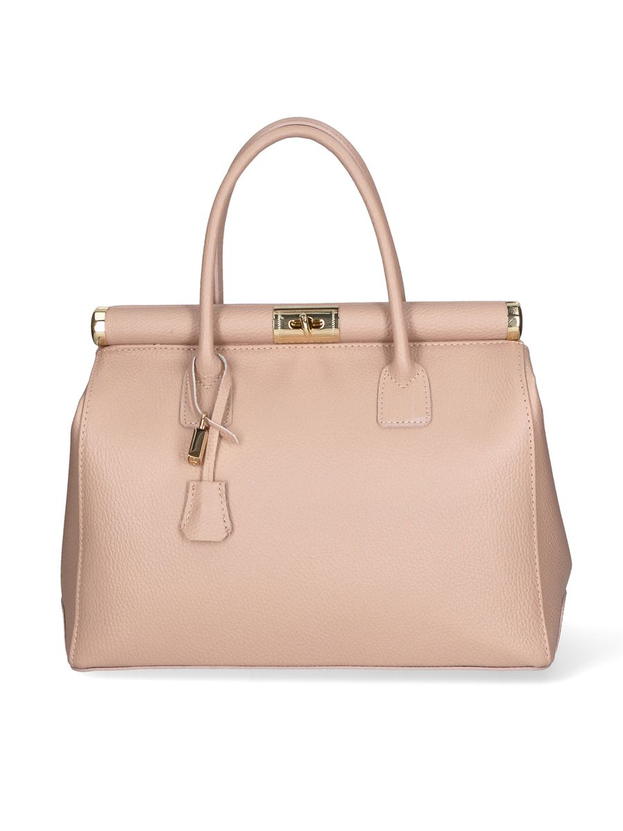 Elegante Lederhandtasche mit Griff