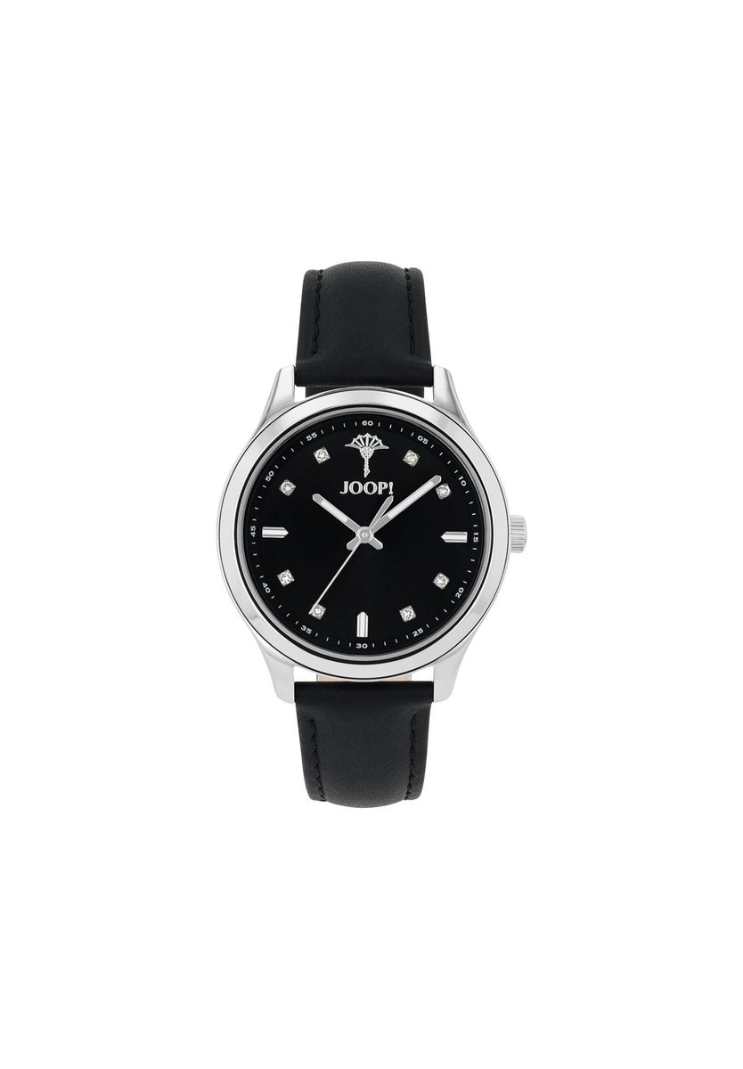 JOOP! Quarzuhr für Damen, Edelstahl | Kristall, Schwarz, 99