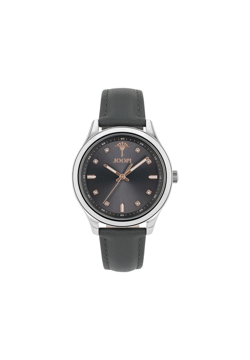 JOOP! Quarzuhr für Damen, Edelstahl | Kristall, Grau, 99