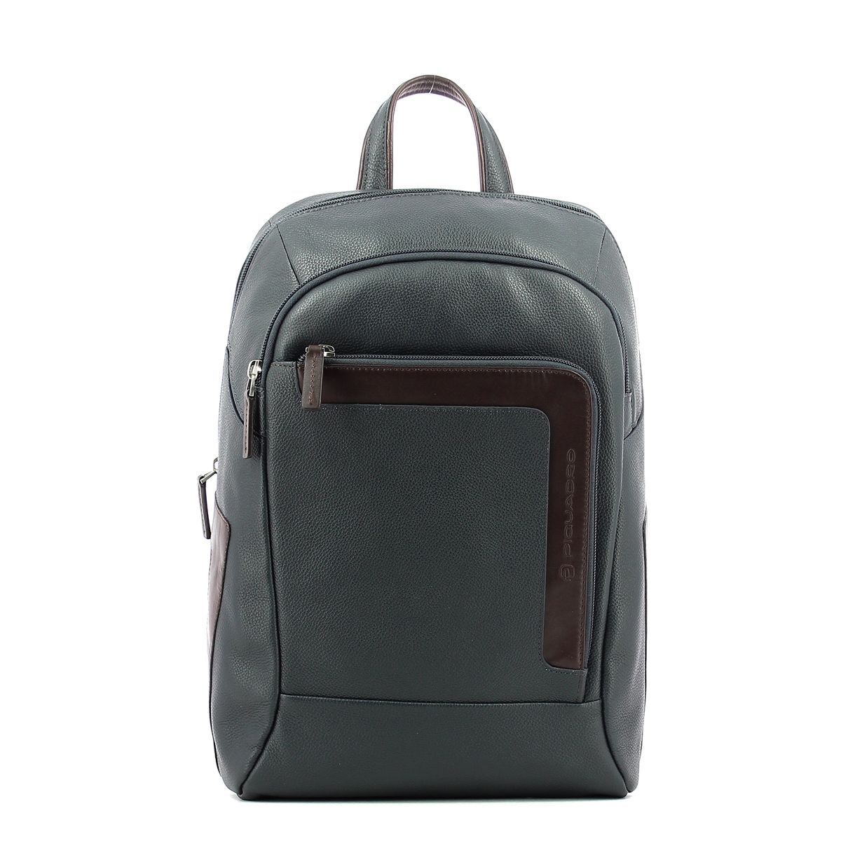 Laptop-Rucksack aus Leder mit Fächern