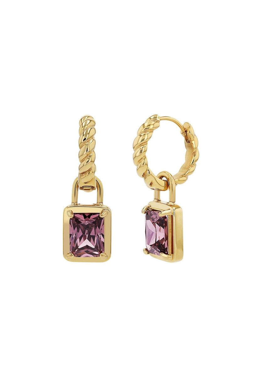 JOOP! Charm Creole für Damen, Edelstahl, Zirkonia, Gold, 99