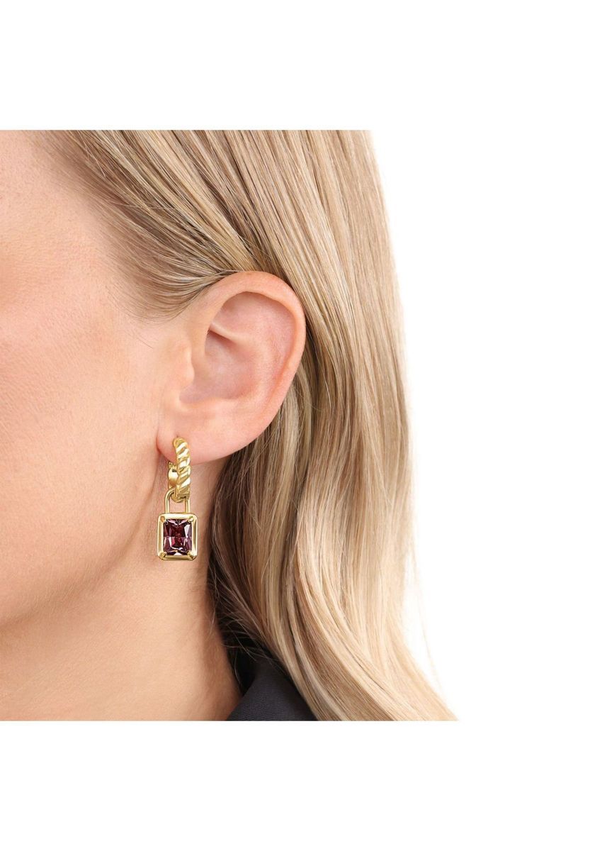JOOP! Charm Creole für Damen, Edelstahl, Zirkonia, Gold, 99