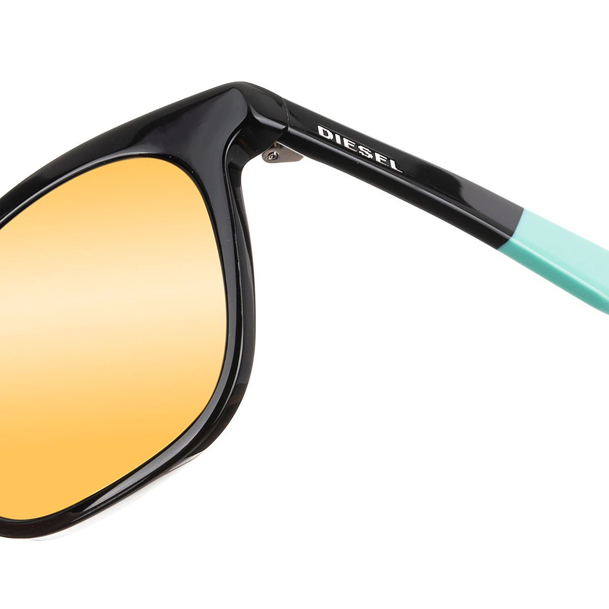 Rechteckige Acetat-Sonnenbrille mit Spiegelgläsern