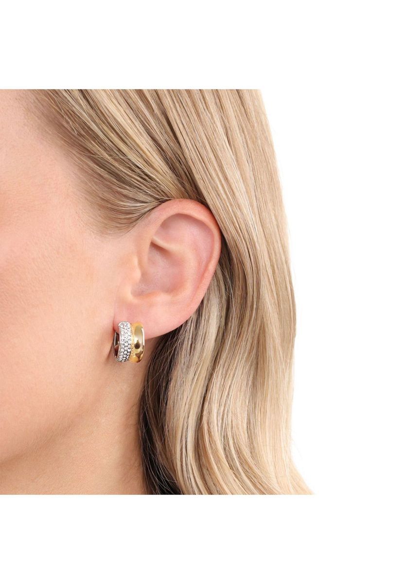 JOOP! Creole für Damen, Edelstahl, Zirkonia, Bicolor, 99