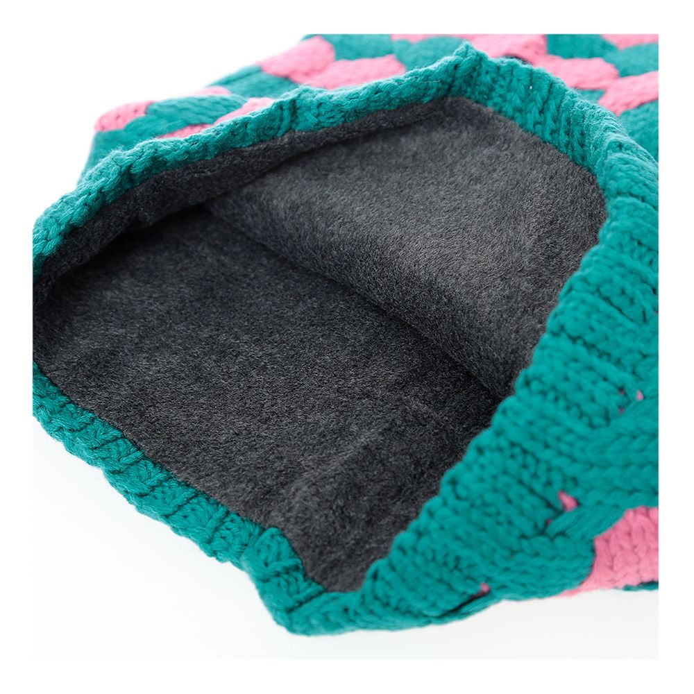 Zopfstrick-Halswärmer mit Fleece-Futter