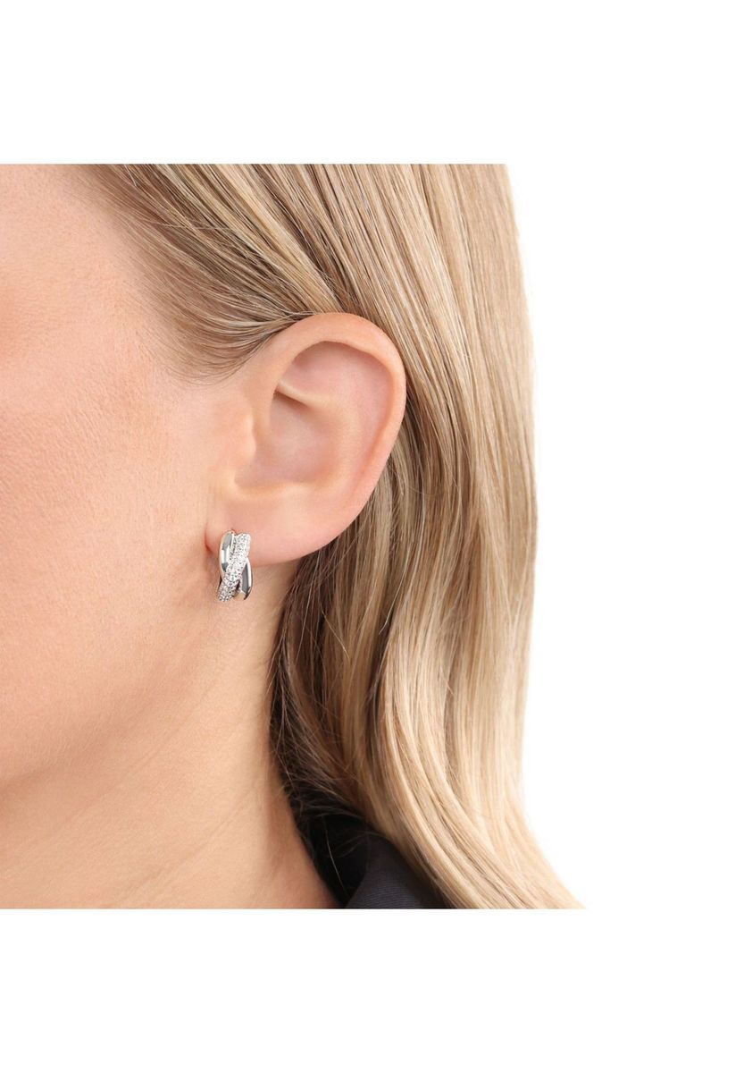 JOOP! Creole für Damen, Silber 925, Zirkonia, Silber, 99