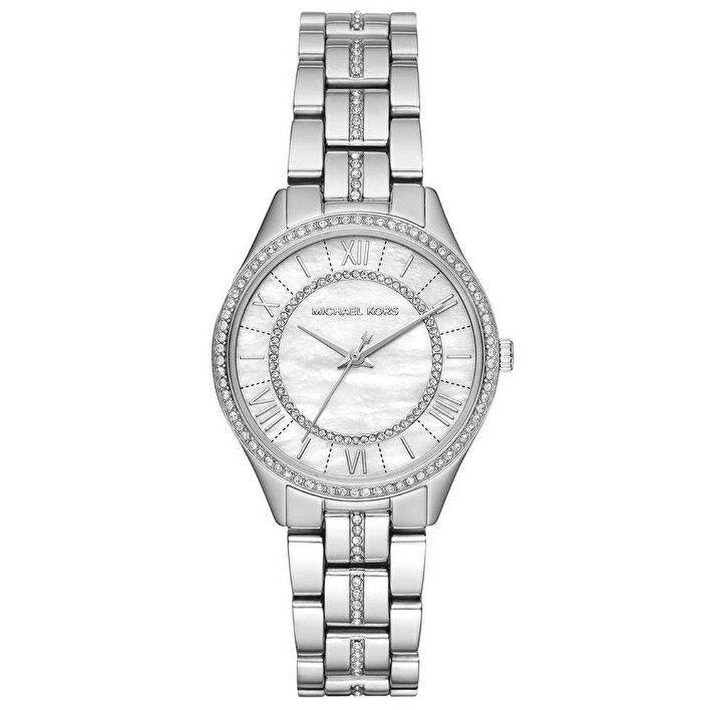 Damen Silber Uhr mit Kristallakzenten