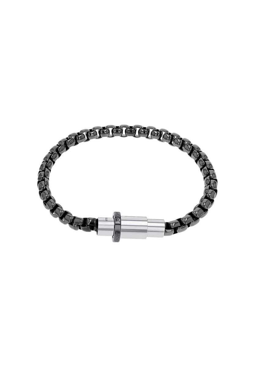 JOOP! Armband m.Anh. für Herren, Edelstahl, Grau, 21 CM