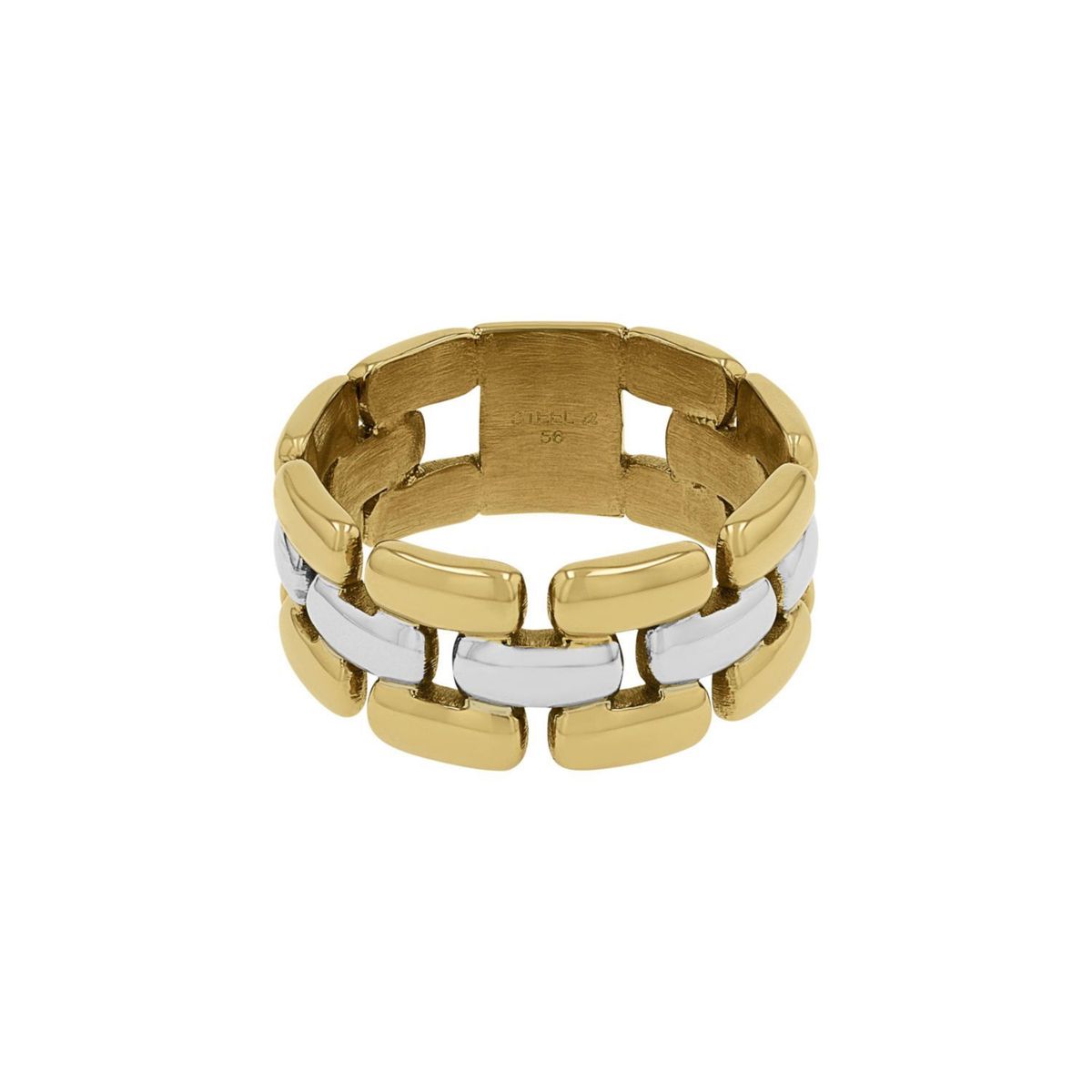 JOOP! Ring für Damen, Edelstahl, Beige, 56