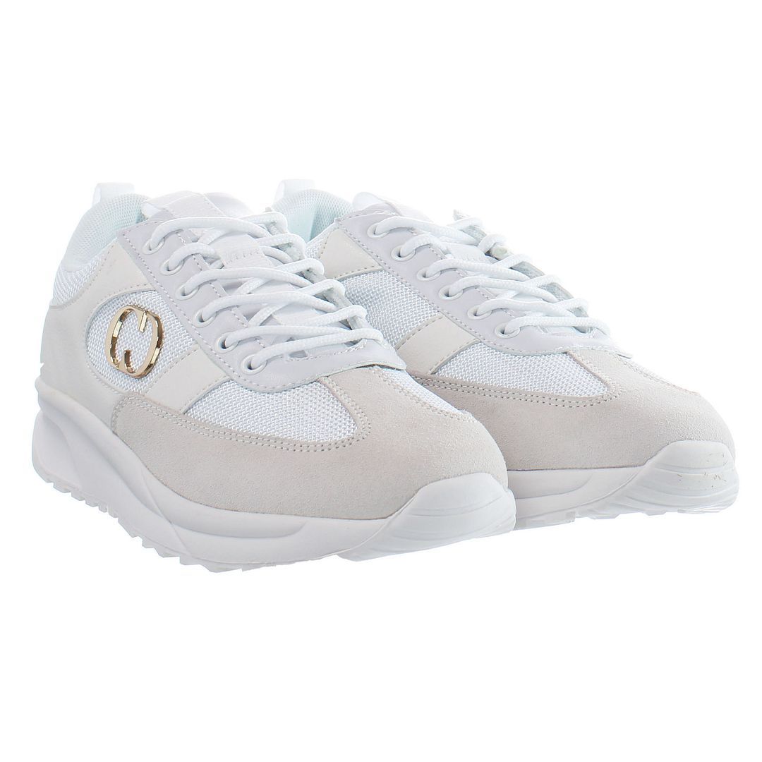 Sneaker aus Mesh und Wildleder