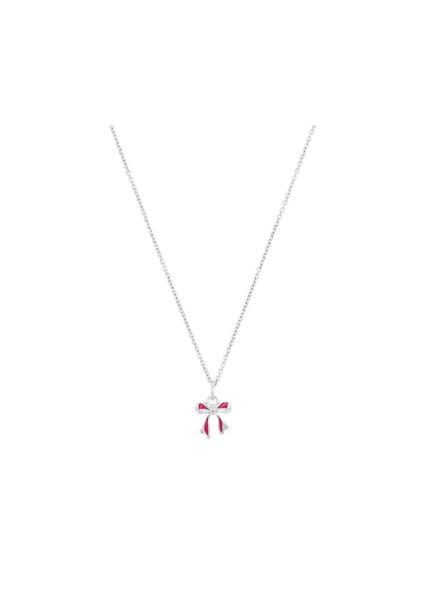 Halskette mit Schleifenanhänger und Zirkonia