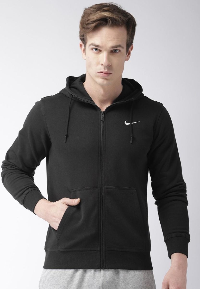 Herren Fleece-Hoodie mit durchgehendem Reißverschluss
