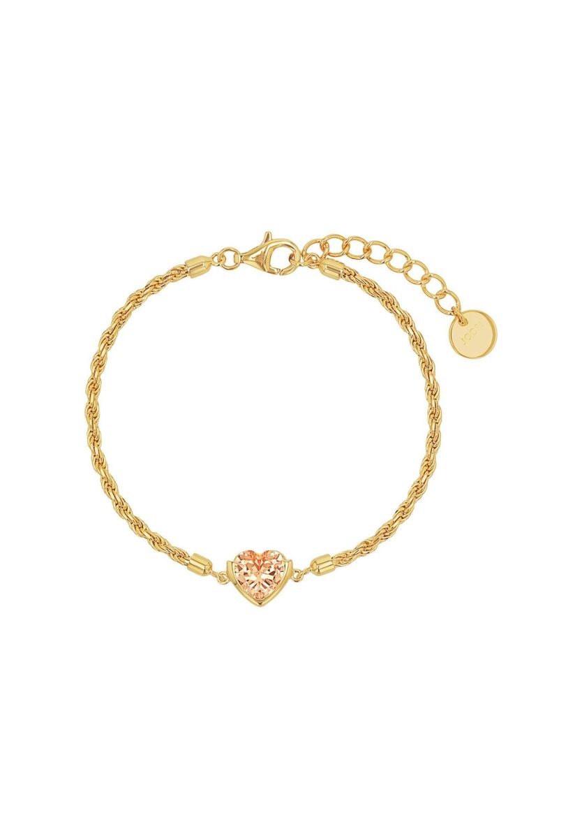 Elegantes goldfarbenes Herzarmband