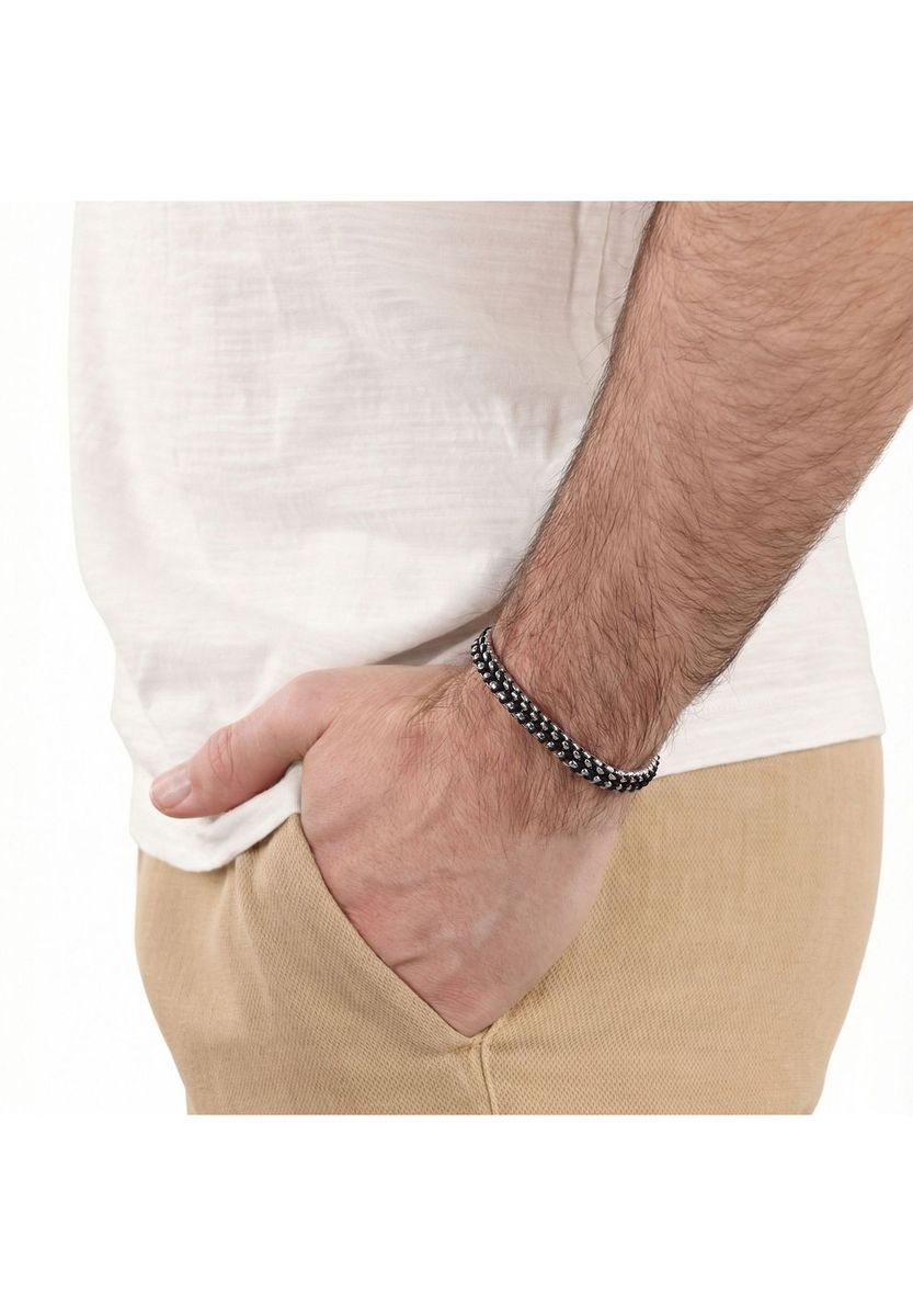Herren Zweifarbige Edelstahl Armband