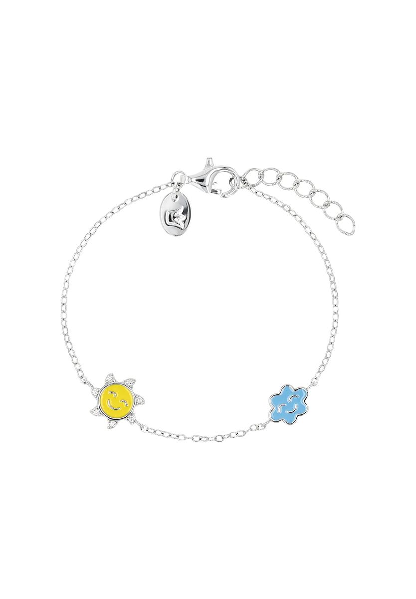 Emaille Seestern und Fisch Kinderarmband
