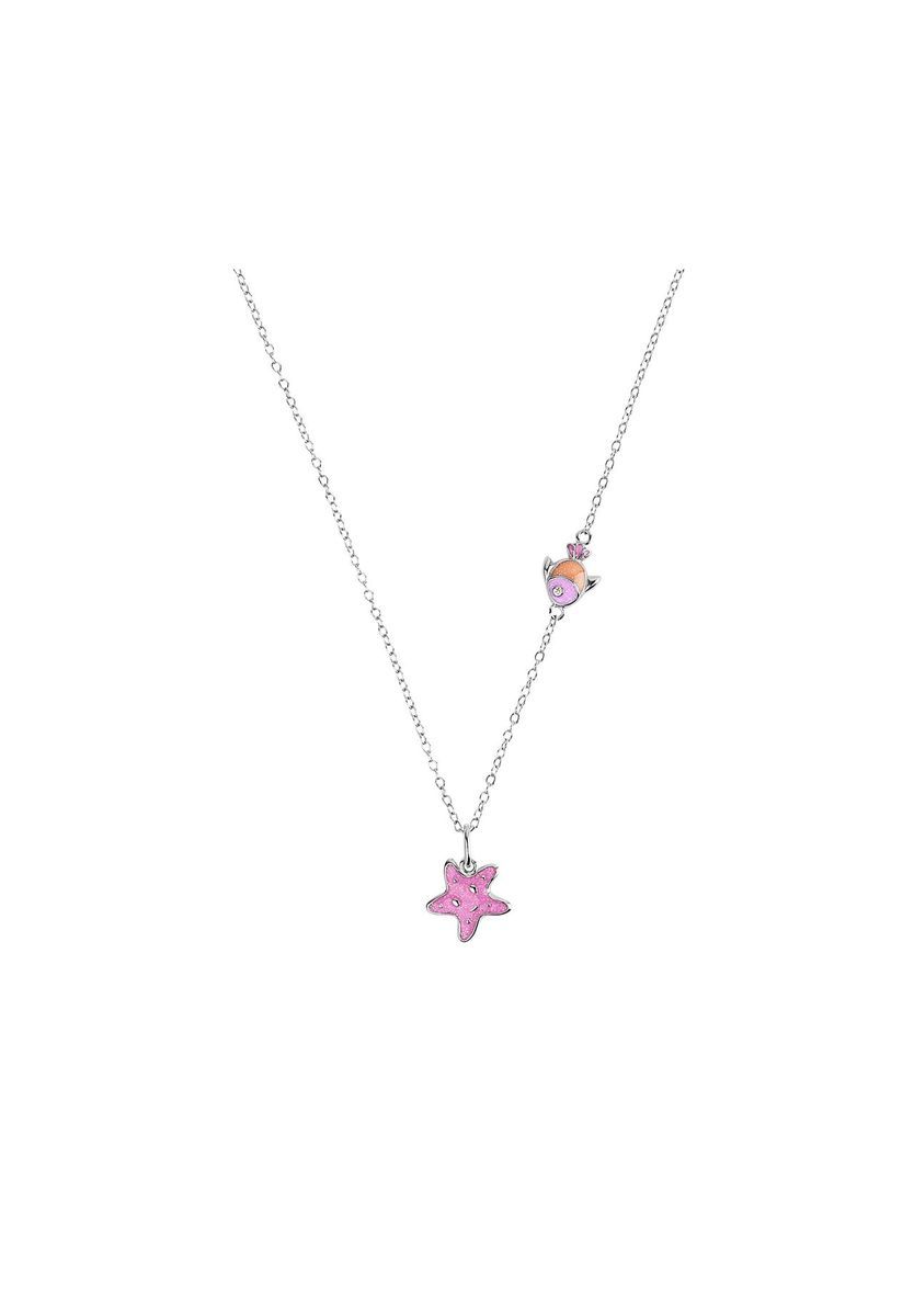 Rosa Seestern- und Fisch-Halskette