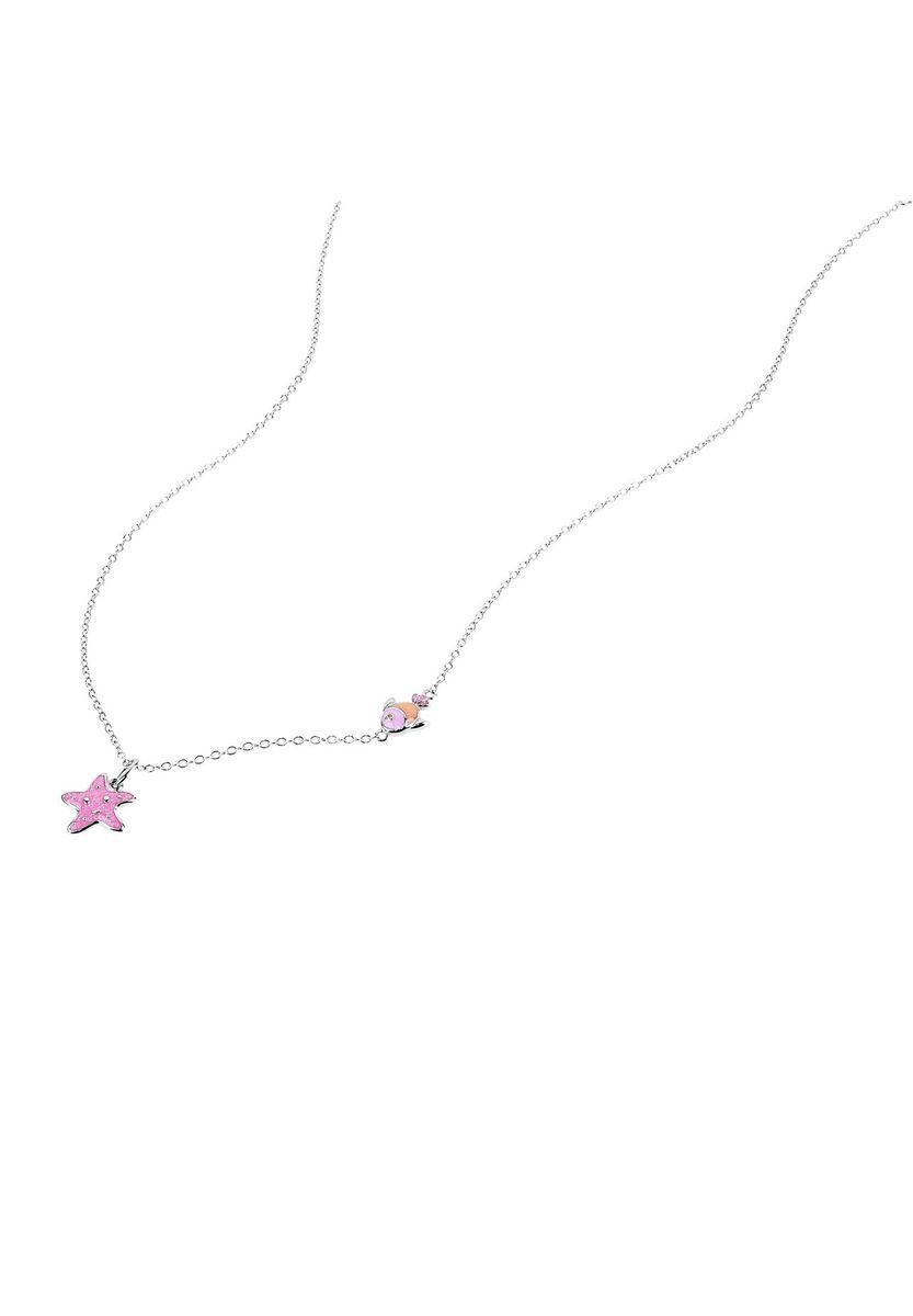 Rosa Seestern- und Fisch-Halskette