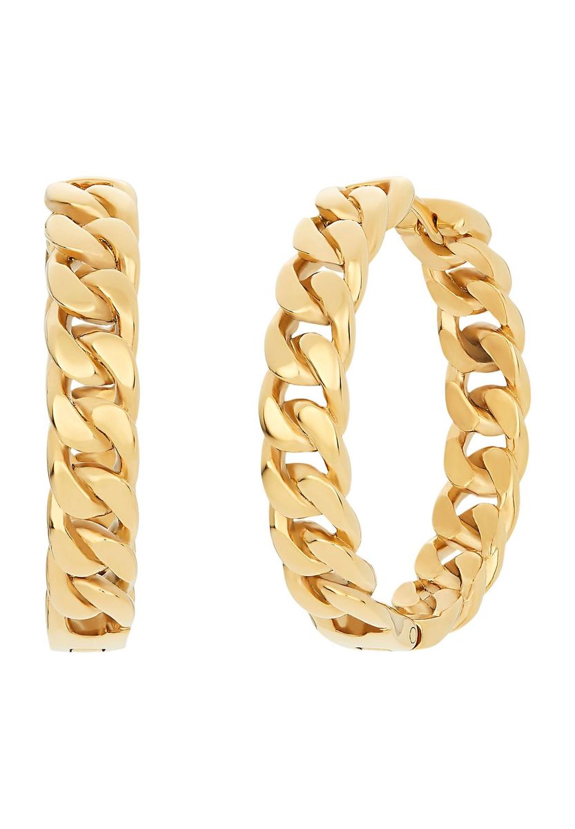 NOELANI Damen Creolen "Chunky Chain 2029992", Edelstahl, gold