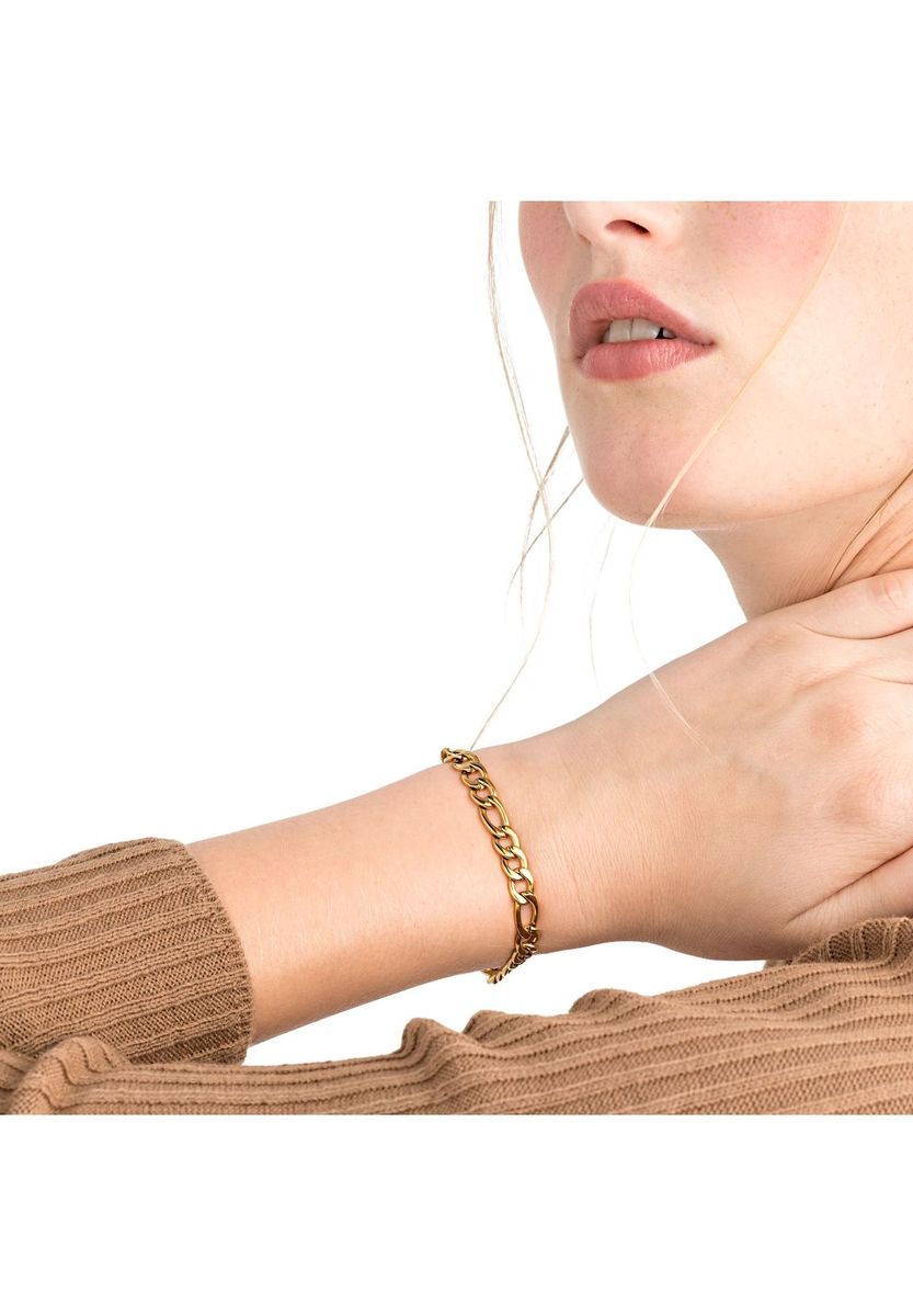 NOELANI Damen Armband "Chunky Chain 2030001", Edelstahl, gold