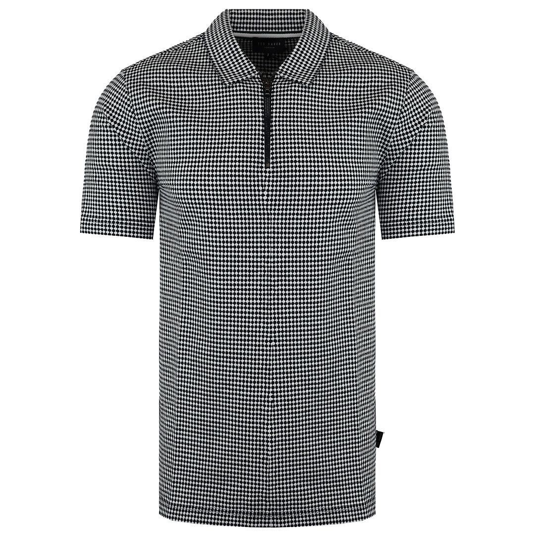Gemustertes Kurzarm-Poloshirt