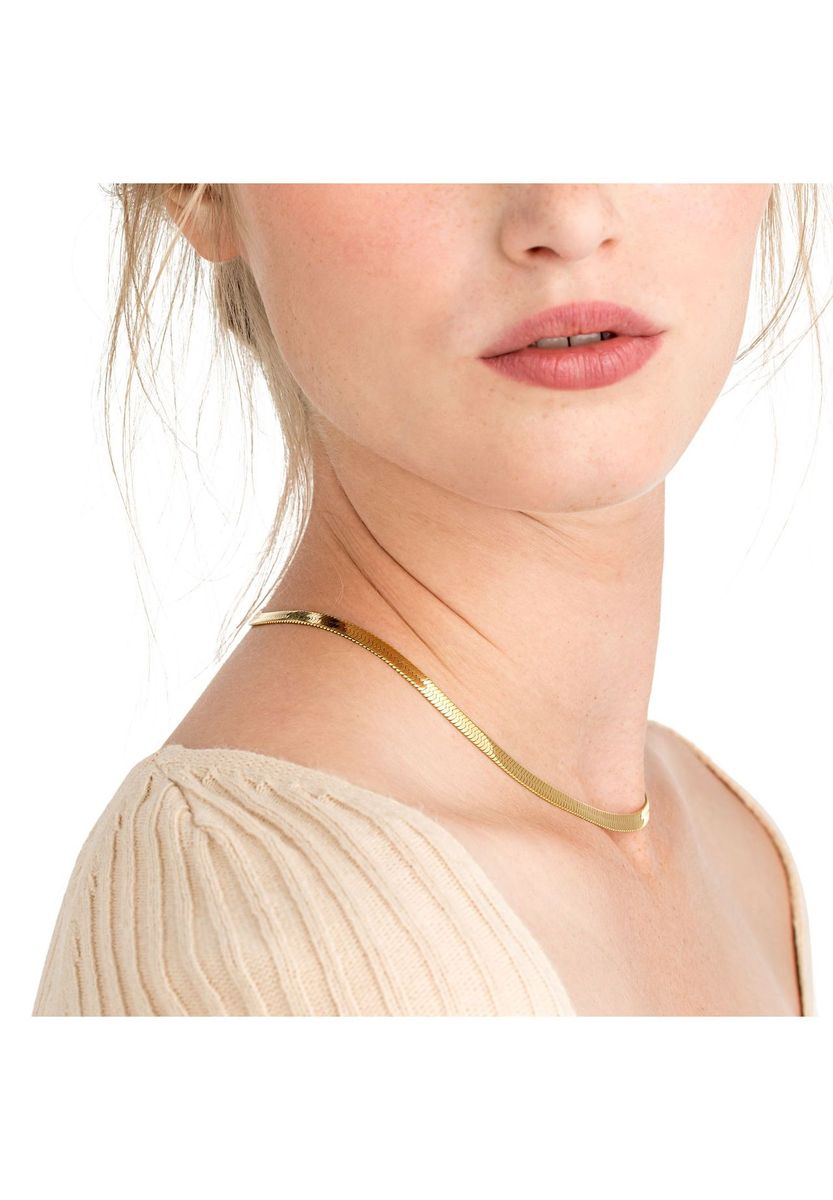 NOELANI Damen Halskette "Chunky Chain 2030012", Edelstahl, gold