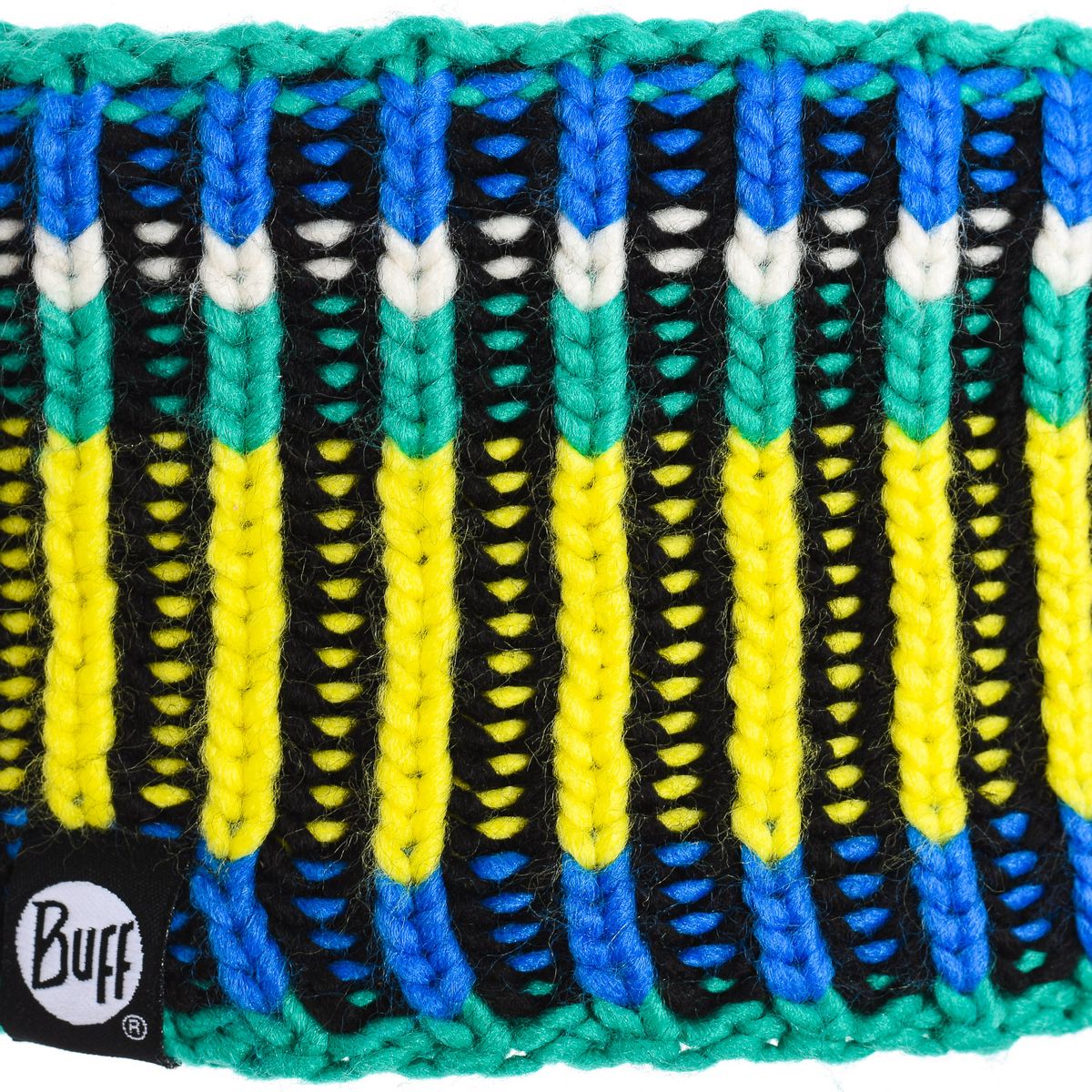 Gestreiftes Strickstirnband mit Fleece-Futter