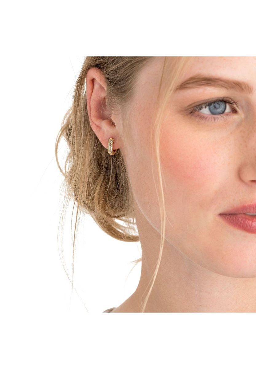 NOELANI Damen Creolen, 925er Silber, GOLD