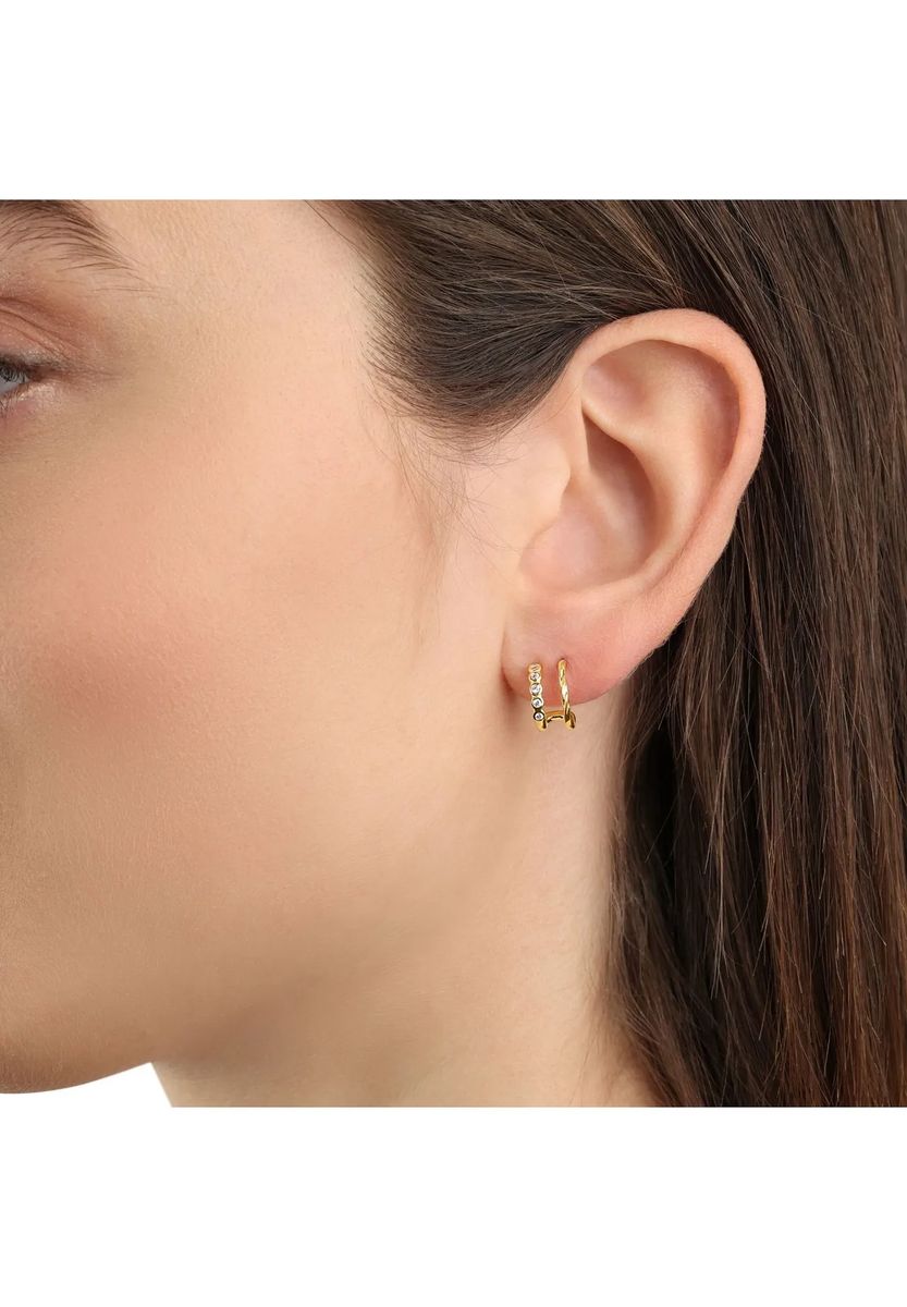 NOELANI Damen Creolen, 925er Silber, GOLD