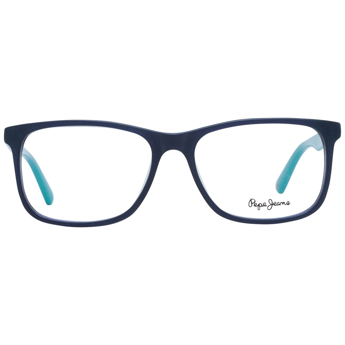 Moderne zweifarbige Brille in Trapezform