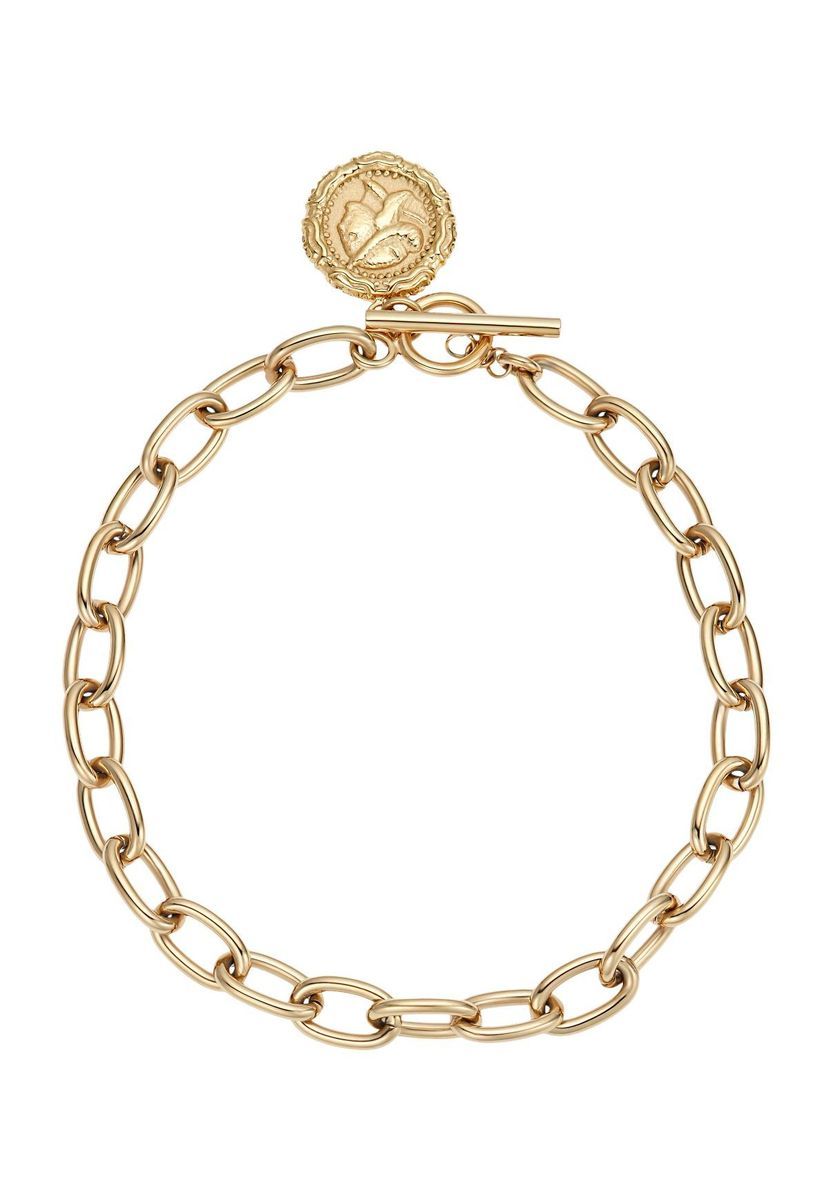 NOELANI Damen Armband "Greek Coin 2030644", Edelstahl, gold