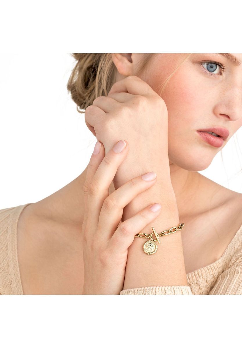 NOELANI Damen Armband "Greek Coin 2030644", Edelstahl, gold