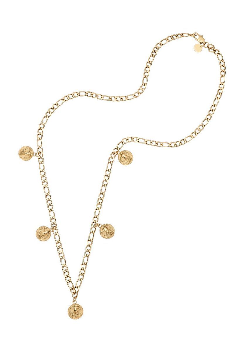 NOELANI Damen Kette mit Anhänger "Greek Coin 2030649", Edelstahl, gold