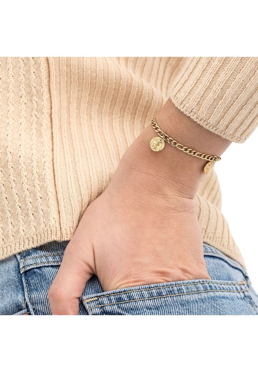 NOELANI Damen Armband ""Greek Coin 2030650", Edelstahl, GOLD