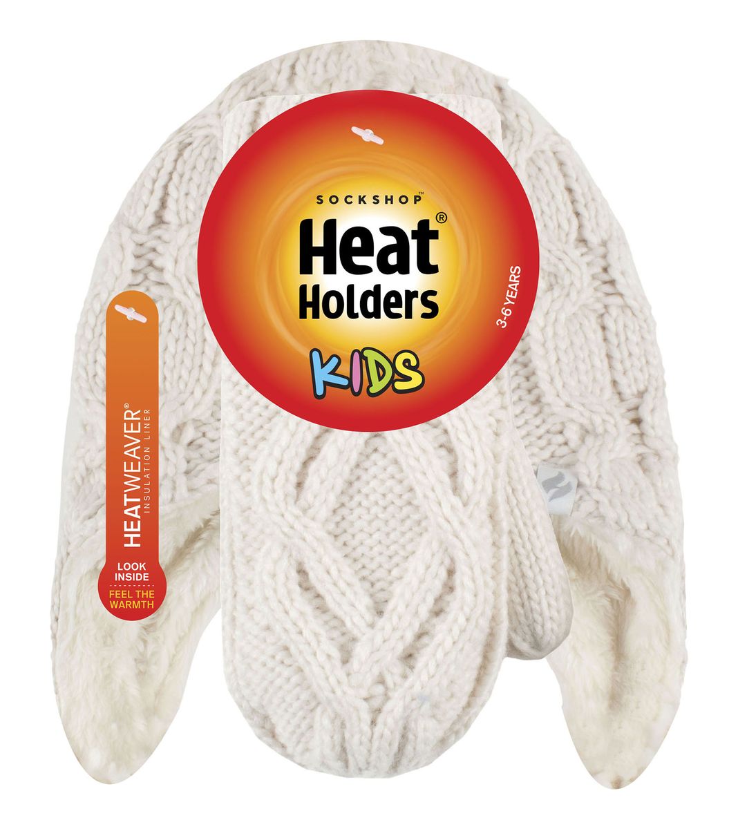 Wärmehalter - Mädchen Majestic Soft Cosy Kabel gestrickt Design Bobble Trapper Mütze und Fäustlinge Handschuhe Set - Buttercream