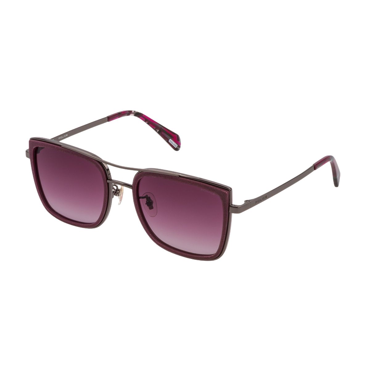 Quadratische Sonnenbrille mit Metallrahmen