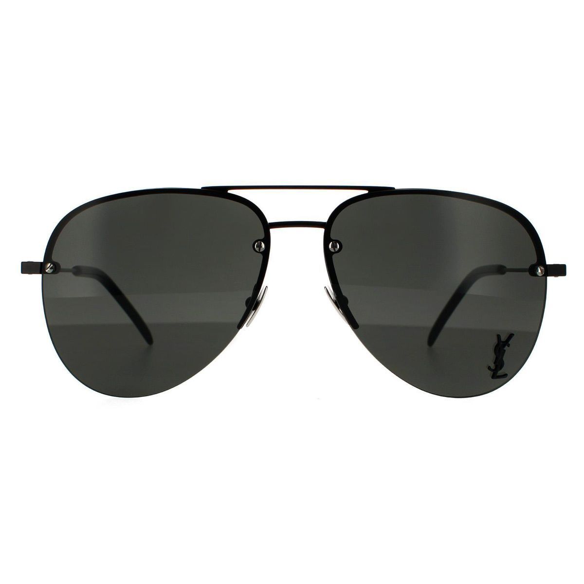 Aviator Unisex Sonnenbrille Randlos Schwarz