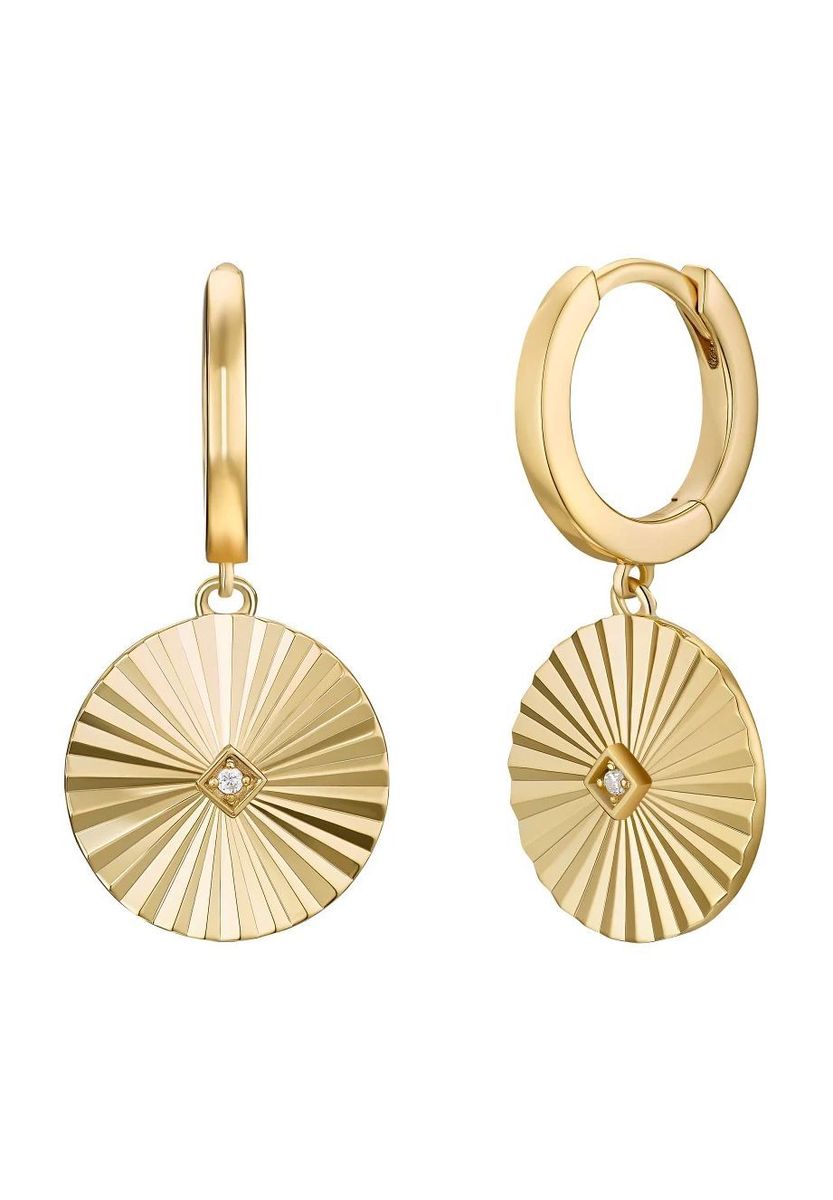 NOELANI Damen Creolen "Sun", 925er Silber, GOLD