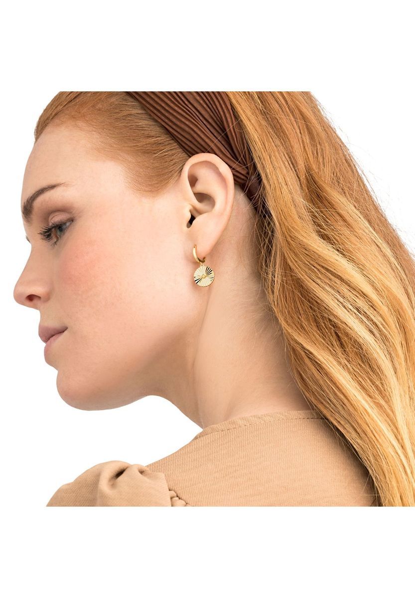 NOELANI Damen Creolen "Sun", 925er Silber, GOLD