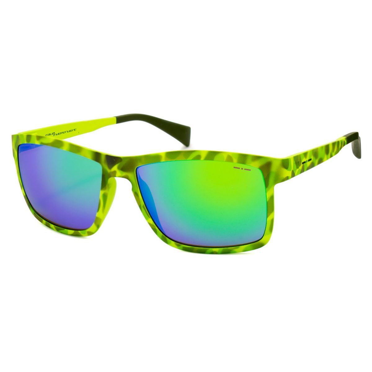 Sonnenbrille mit quadratischem Rahmen und verspiegelten Gläsern