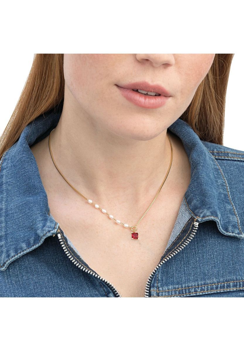 NOELANI Damen Kette mit Anhänger, 925er Silber, GOLD