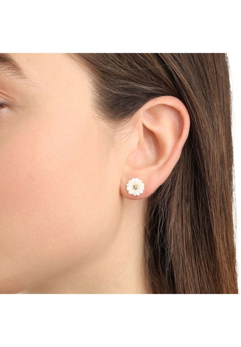 NOELANI Damen Ohrstecker "Blume", 925er Silber, GOLD, 99