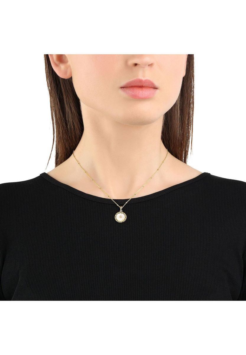 amor Damen Kette mit Anhänger "Daisy", 925er Silber, GOLD