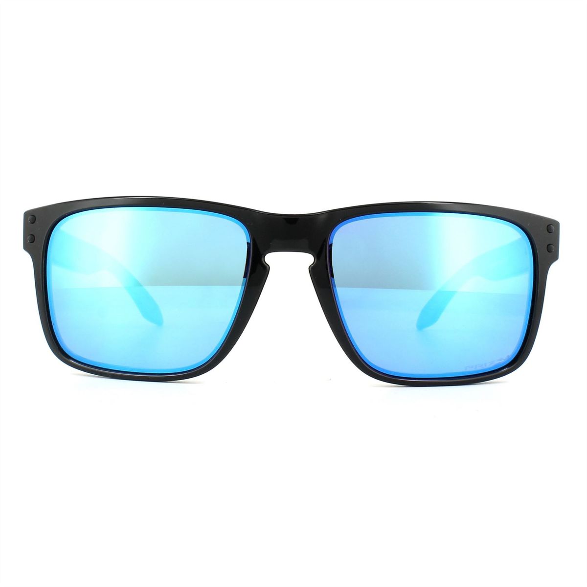 Eckige Sonnenbrille mit blauem Spiegelglas