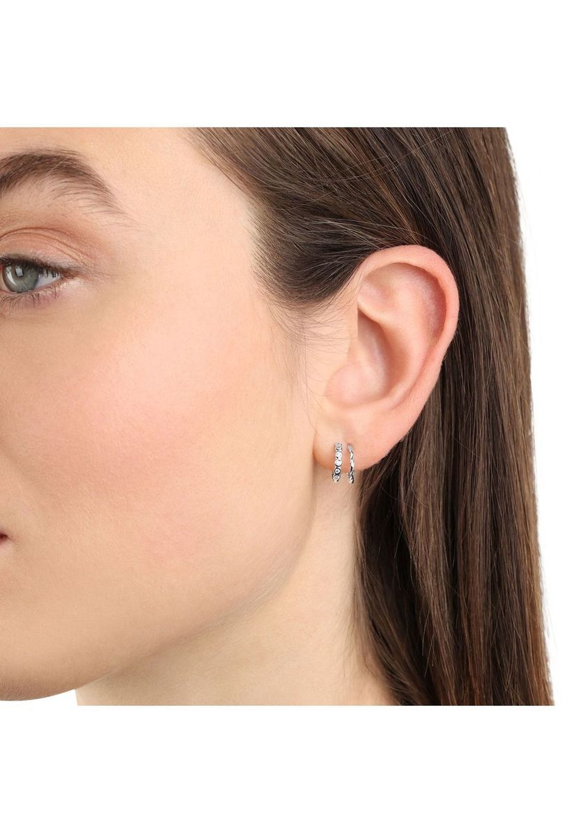 NOELANI Damen Creolen, 925er Silber, SILBER