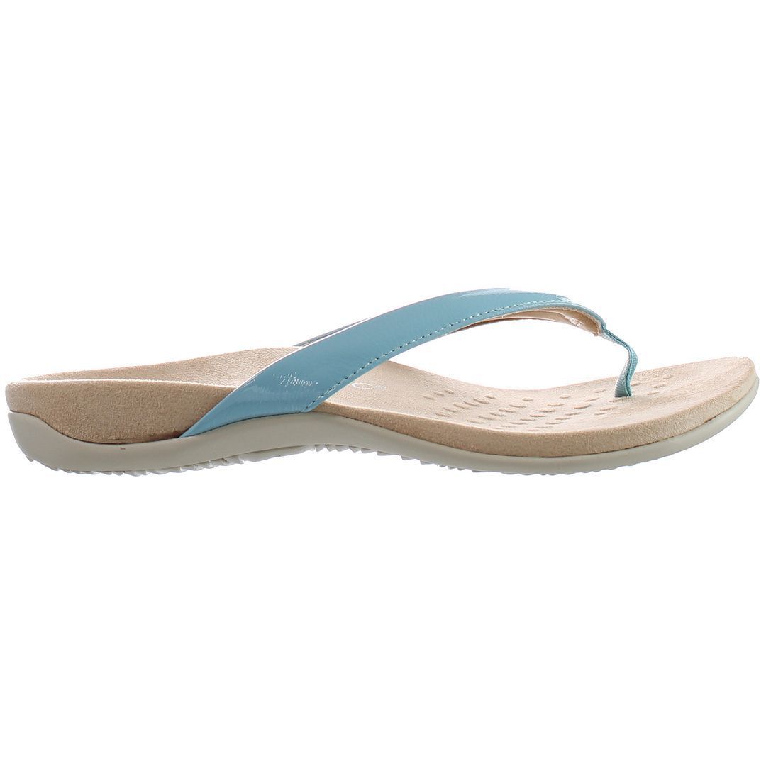 Bequeme blaue Zehensandale