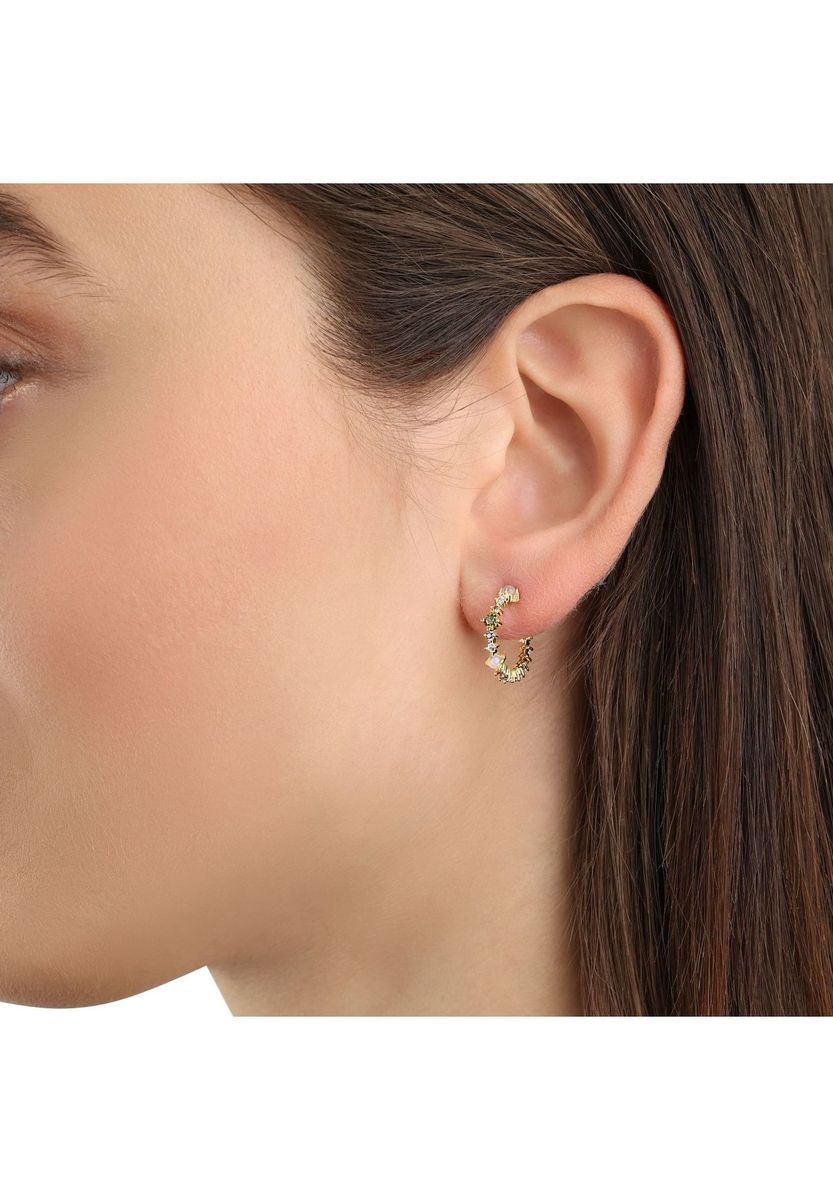 NOELANI Damen Creolen, 925er Silber, GOLD