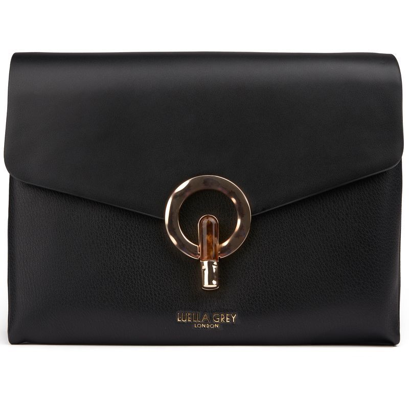 Elegante schwarze Envelope Clutch Tasche