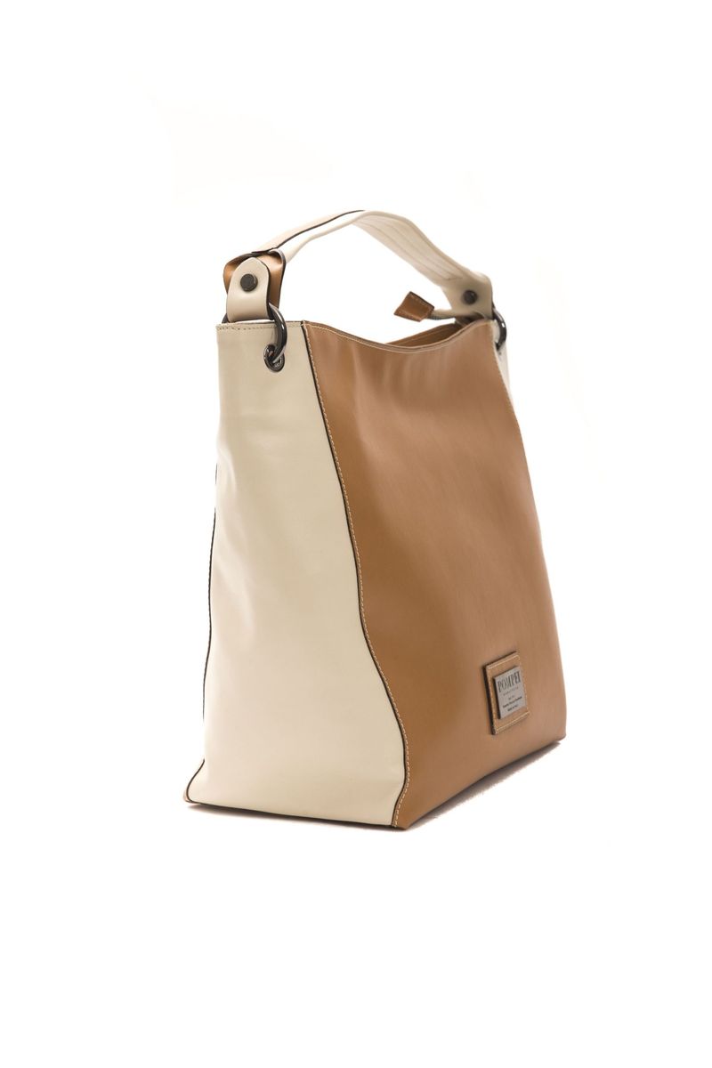 Zweifarbige Leder-Hobo-Tasche