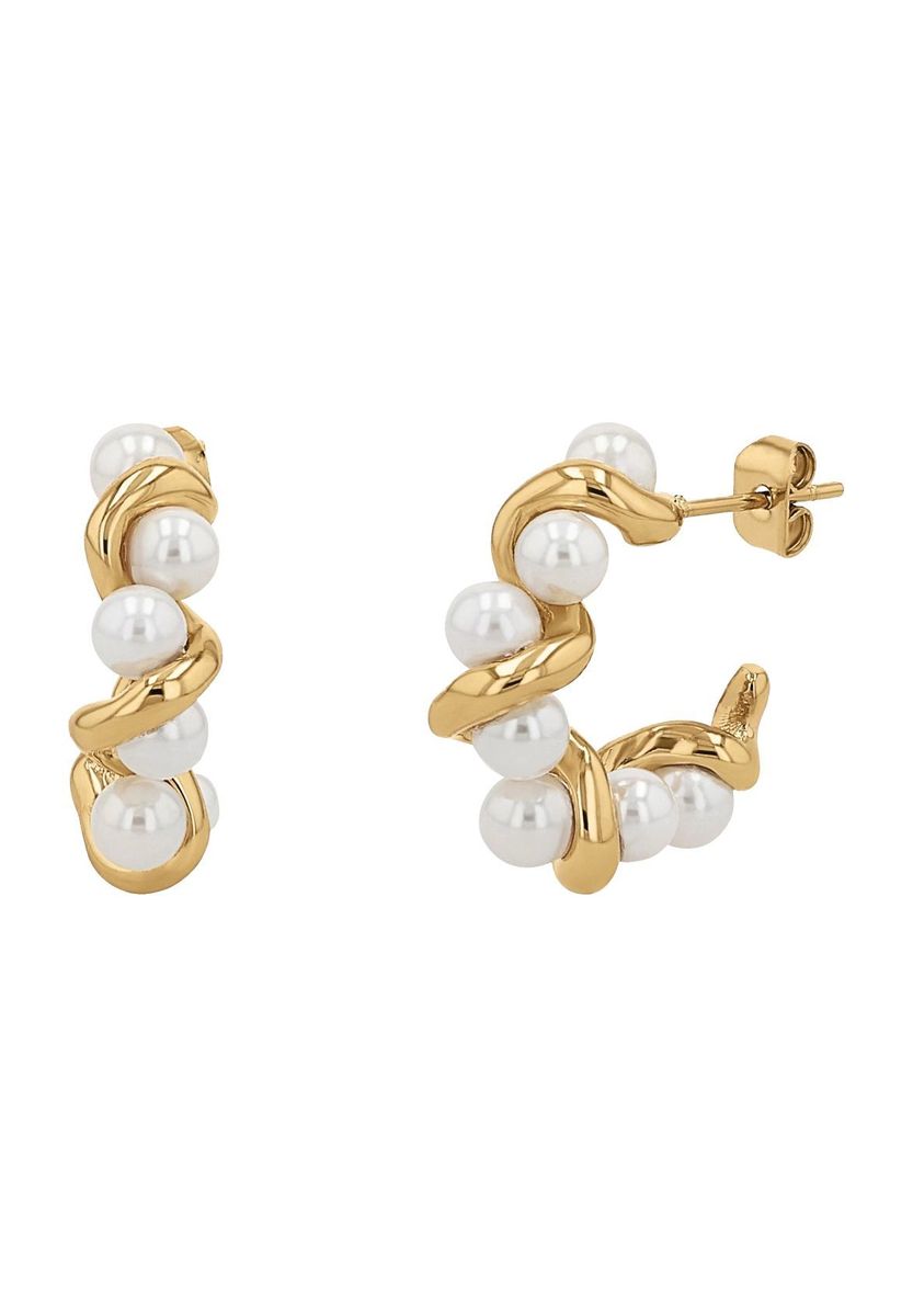 NOELANI Damen Creolen, Edelstahl, GOLD